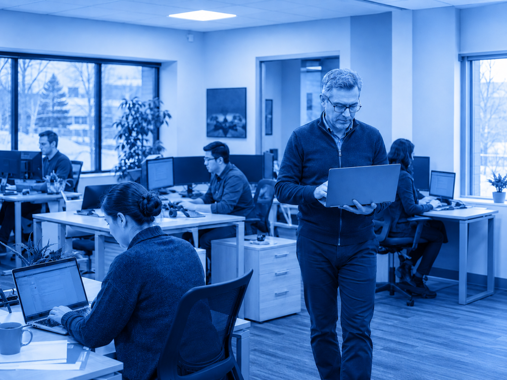 Managed IT professional supporting employees in an Ottawa office